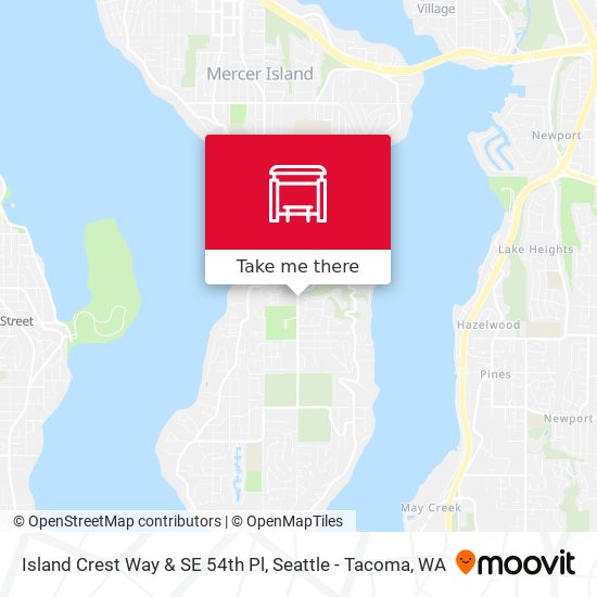 Island Crest Way & SE 54th Pl map