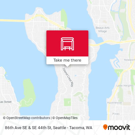 86th Ave SE & SE 44th St map