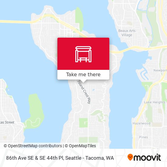 86th Ave SE & SE 44th Pl map