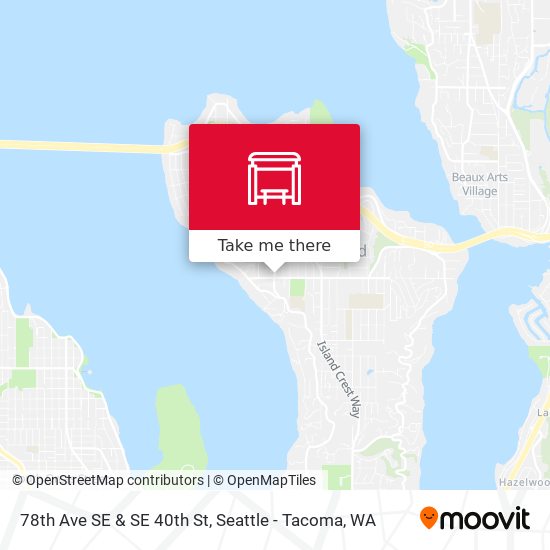 78th Ave SE & SE 40th St map