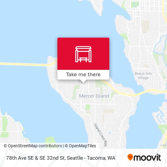 78th Ave SE & SE 32nd St map