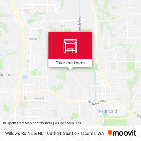 Willows Rd NE & NE 100th St map