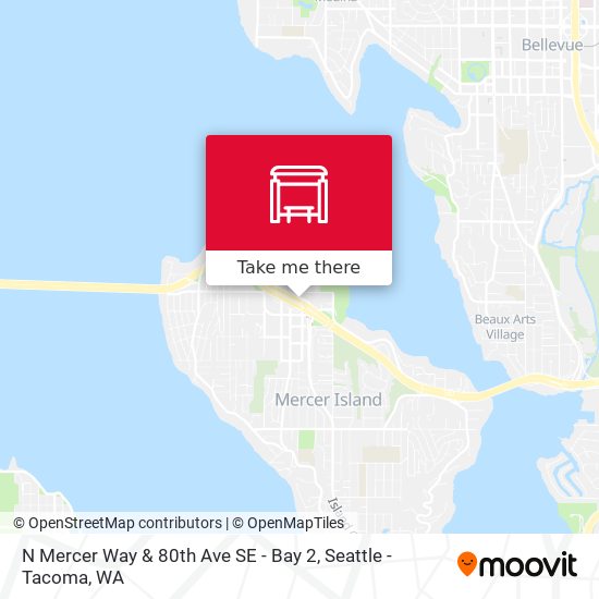 N Mercer Way & 80th Ave SE - Bay 2 map