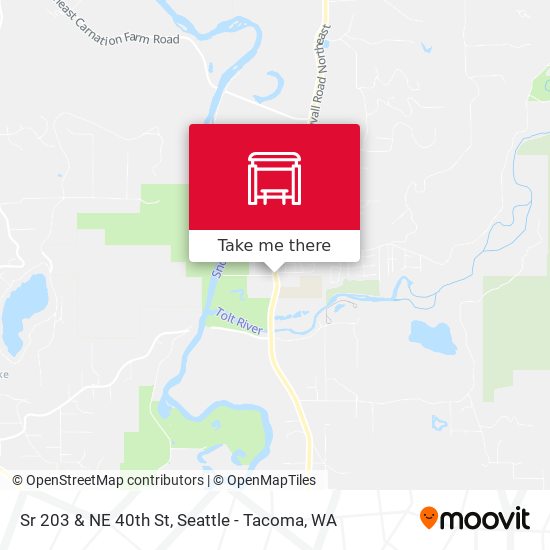 Sr 203 & NE 40th St map