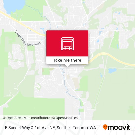 Mapa de E Sunset Way & 1st Ave NE