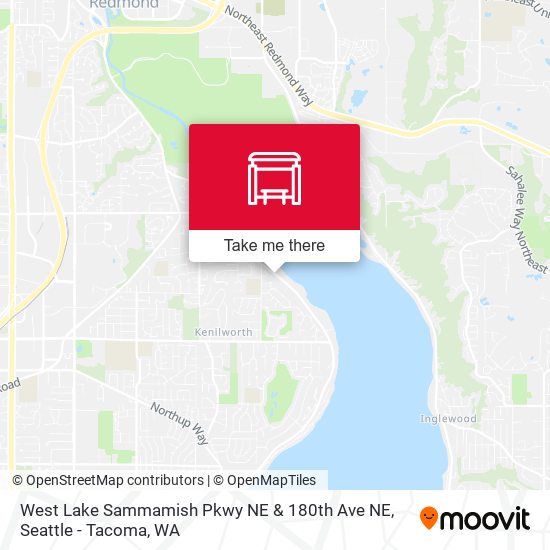 Mapa de West Lake Sammamish Pkwy NE & 180th Ave NE