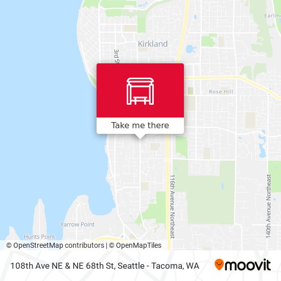108th Ave NE & NE 68th St map