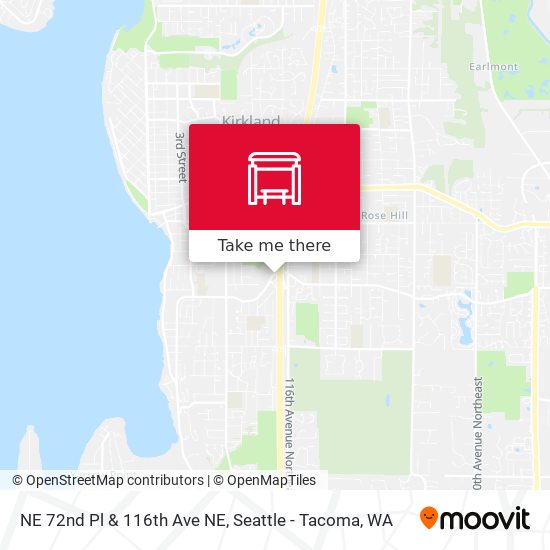 Mapa de NE 72nd Pl & 116th Ave NE