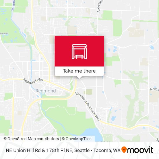 NE Union Hill Rd & 178th Pl NE map