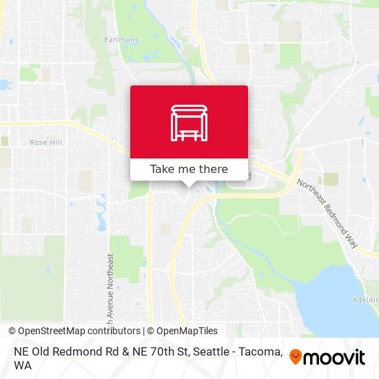 NE Old Redmond Rd & NE 70th St map