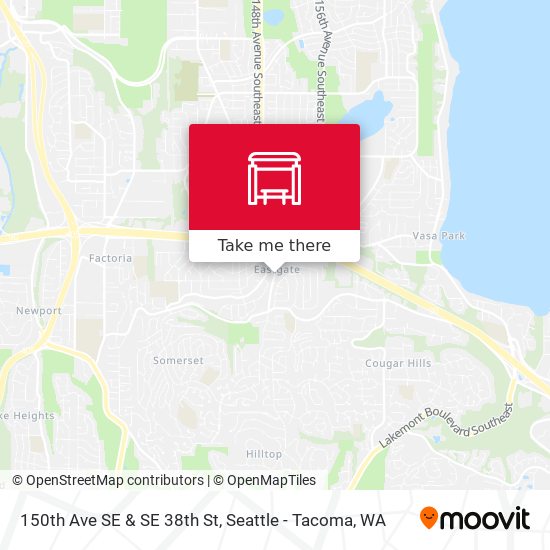 150th Ave SE & SE 38th St map