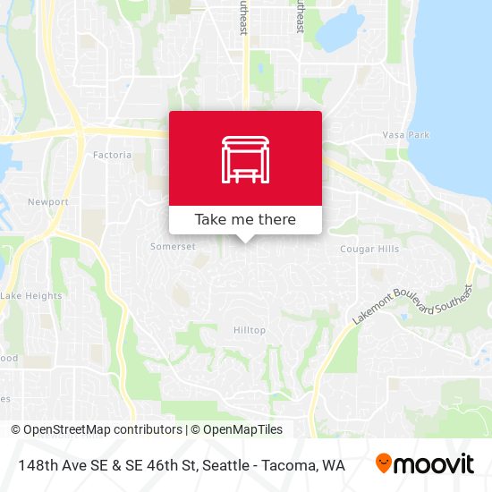 148th Ave SE & SE 46th St map