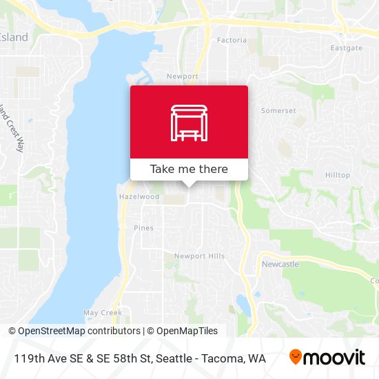 119th Ave SE & SE 58th St map