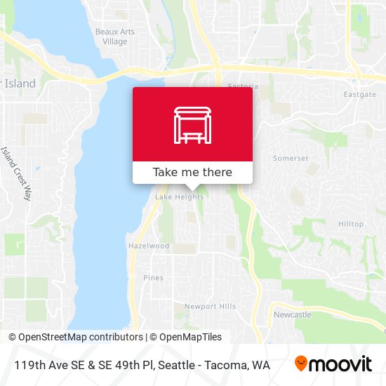 119th Ave SE & SE 49th Pl map