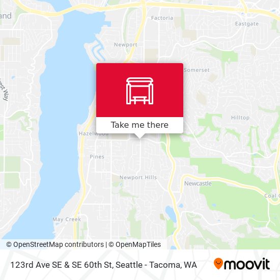 123rd Ave SE & SE 60th St map