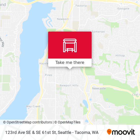 123rd Ave SE & SE 61st St map