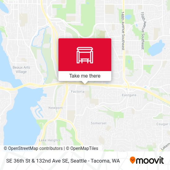 SE 36th St & 132nd Ave SE map