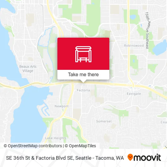 SE 36th St & Factoria Blvd SE map