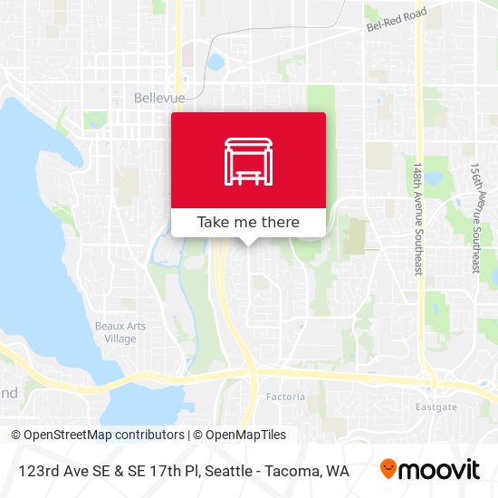 123rd Ave SE & SE 17th Pl map