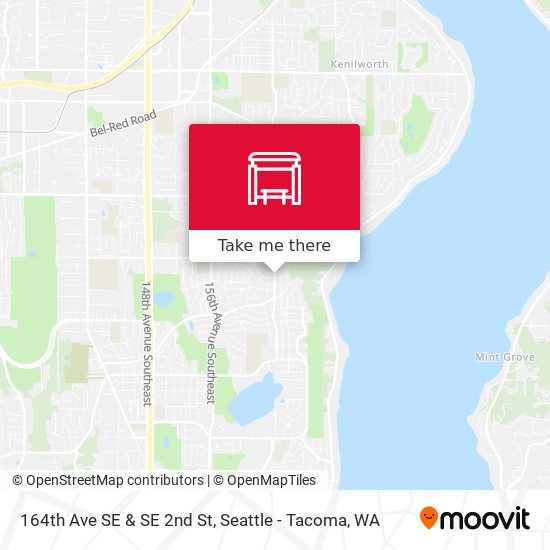 164th Ave SE & SE 2nd St map