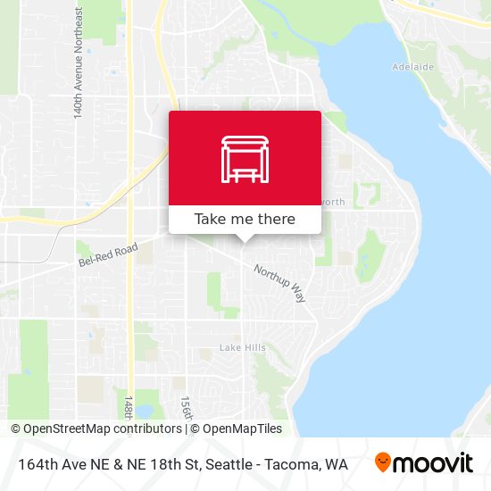 164th Ave NE & NE 18th St map