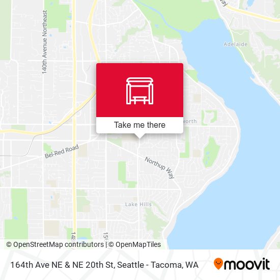 164th Ave NE & NE 20th St map