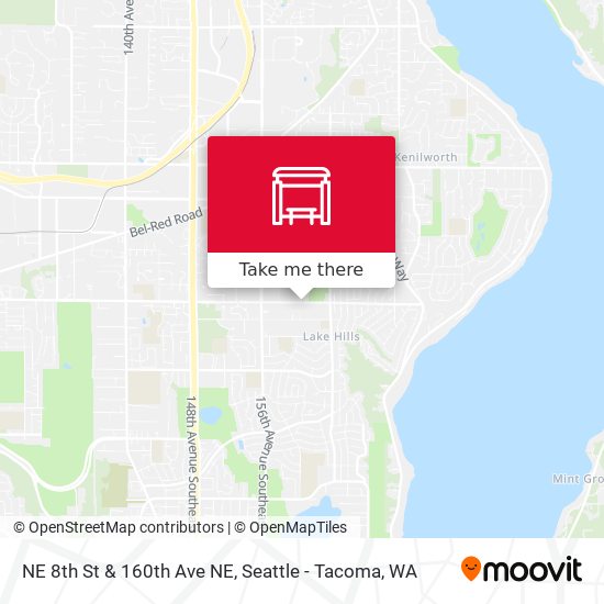 NE 8th St & 160th Ave NE map