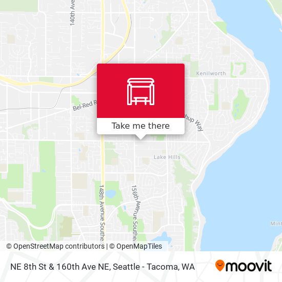 NE 8th St & 160th Ave NE map