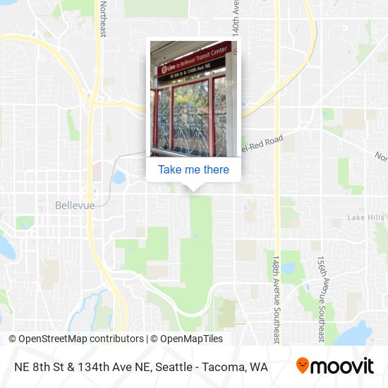 Mapa de NE 8th St & 134th Ave NE