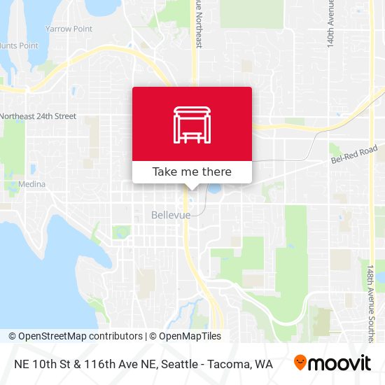 NE 10th St & 116th Ave NE map