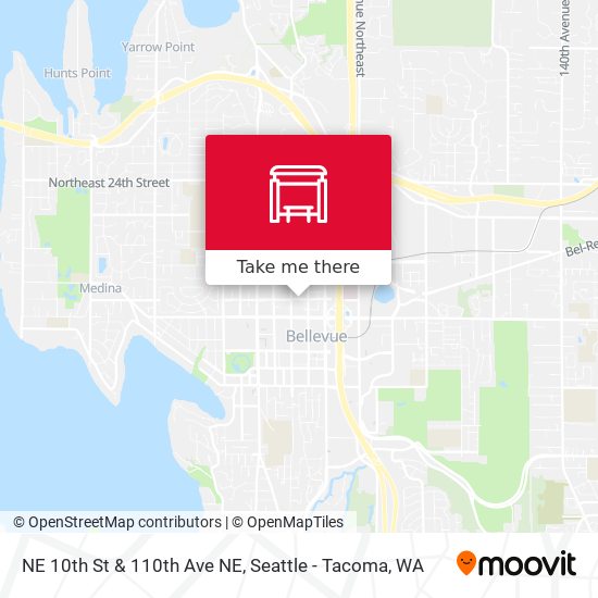 NE 10th St & 110th Ave NE map