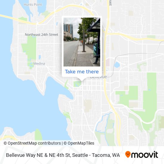Mapa de Bellevue Way NE & NE 4th St