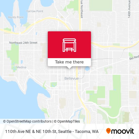 110th Ave NE & NE 10th St map