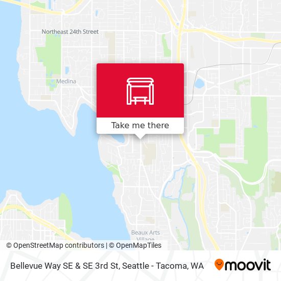 Mapa de Bellevue Way SE & SE 3rd St