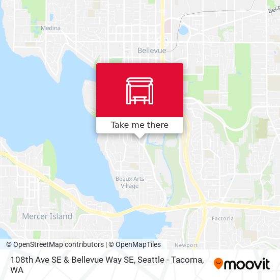 108th Ave SE & Bellevue Way SE map
