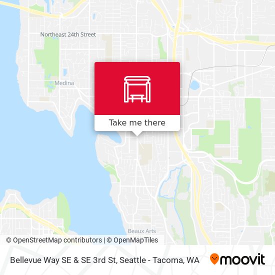 Mapa de Bellevue Way SE & SE 3rd St