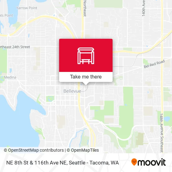Mapa de NE 8th St & 116th Ave NE