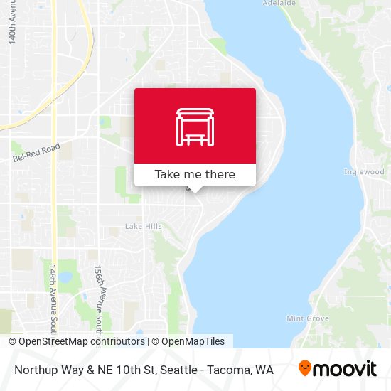 Northup Way & NE 10th St map