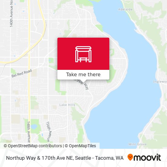 Northup Way & 170th Ave NE map