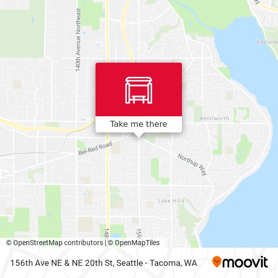 156th Ave NE & NE 20th St map