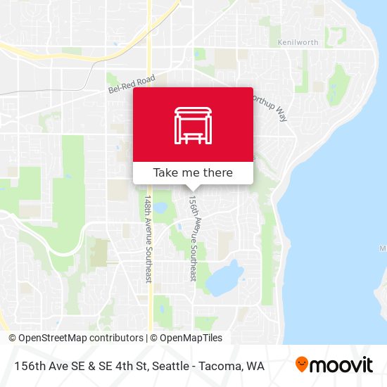 156th Ave SE & SE 4th St map