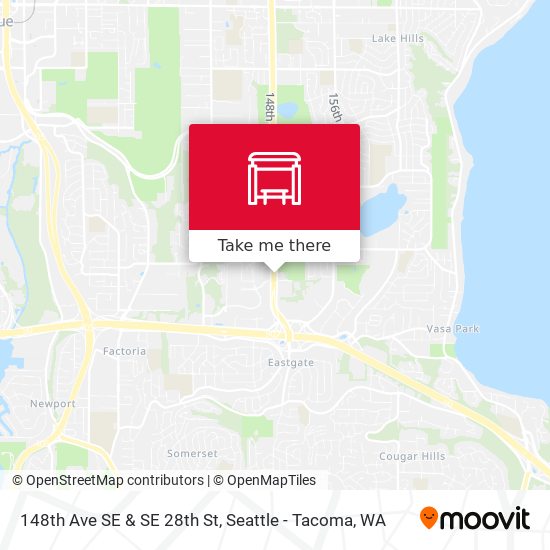 148th Ave SE & SE 28th St map