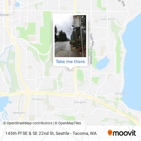 145th Pl SE & SE 22nd St map