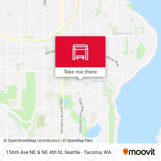 156th Ave NE & NE 4th St map