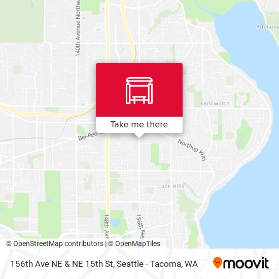 156th Ave NE & NE 15th St map