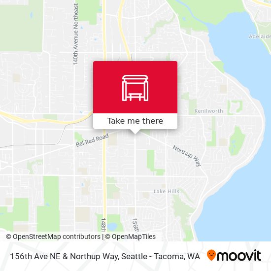 156th Ave NE & Northup Way map