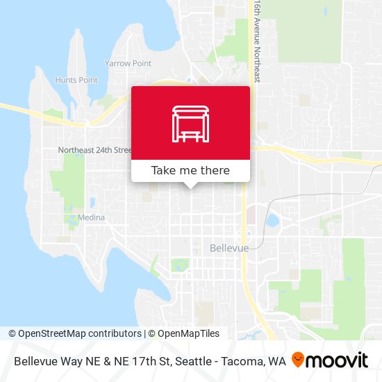 Bellevue Way NE & NE 17th St map