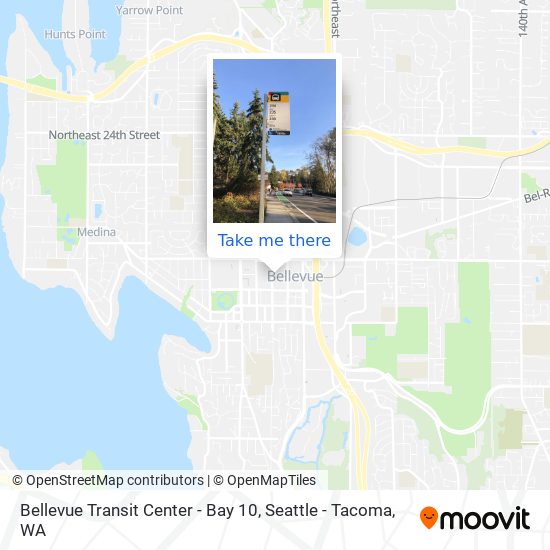 Mapa de Bellevue Transit Center - Bay 10