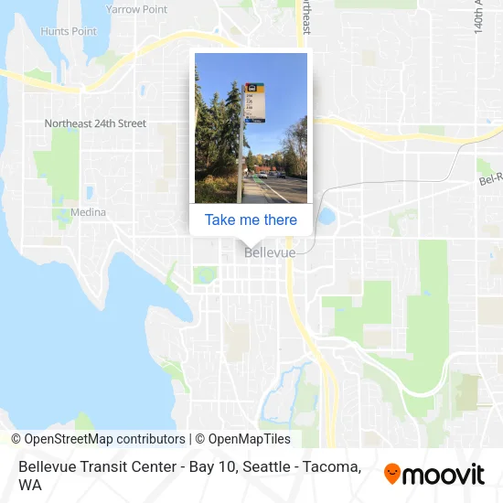 Mapa de Bellevue Transit Center - Bay 10