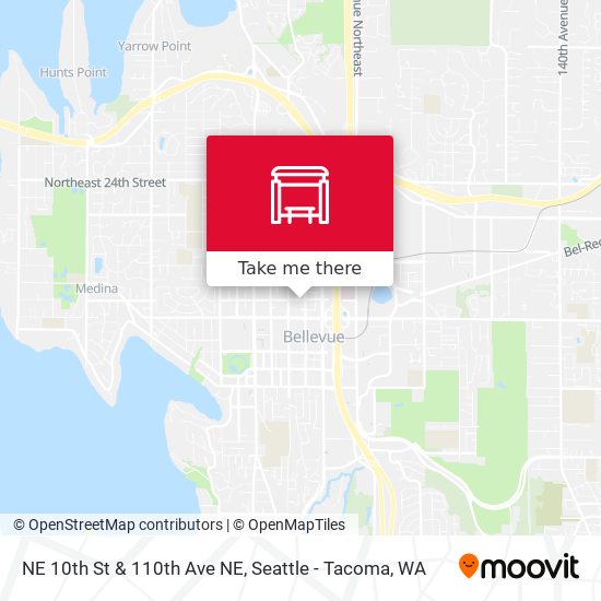 NE 10th St & 110th Ave NE map